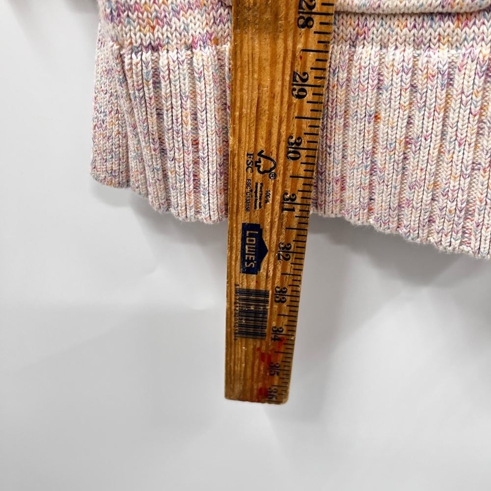 Talbots Cardigan Womens XS Light Heathered Pink Purple Open Front Knit Pocket - Picture 4 of 11